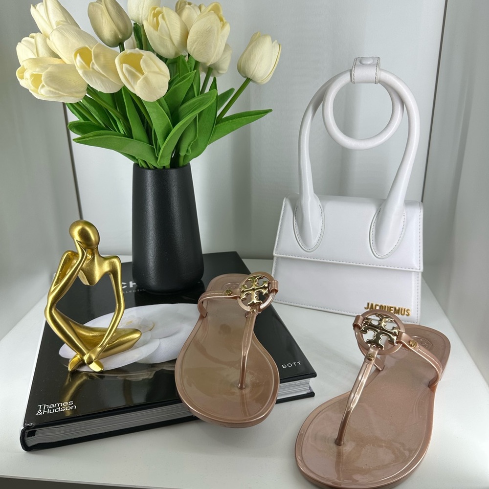 Rose gold Tory burch jelly sandals size 6
